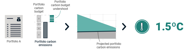  A portfolio with a relative relative carbon budget “undershoot”